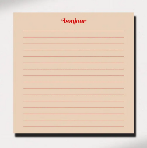 Bonjour Desk Notepad