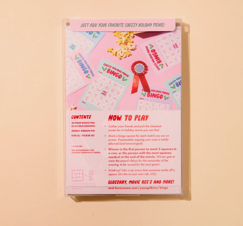 Cheesy Movie Bingo - Cheesy Holiday Movie