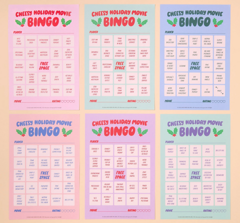 Cheesy Movie Bingo - Cheesy Holiday Movie