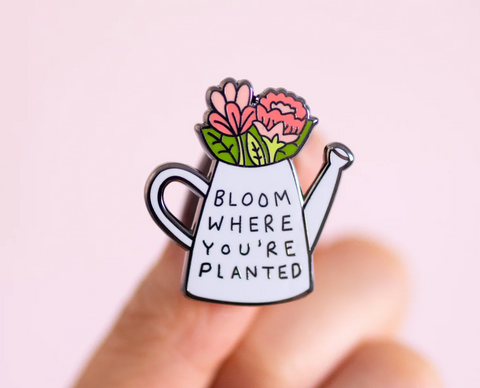 bloom enamel pin