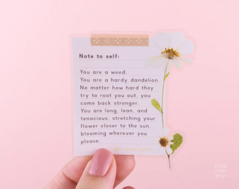 note to self- weed vinyl sticker