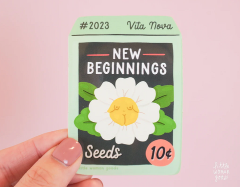 new beginnings vinyl sticker