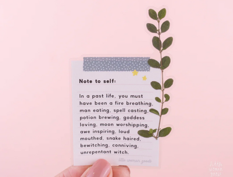 note to self- witch vinyl sticker