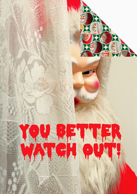 Creepy Santa Mixed Gift Wrapping Paper Set - Folded Flat Wrap