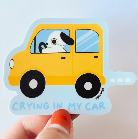 Crying in My Car Waterproof Vinyl Sticker
