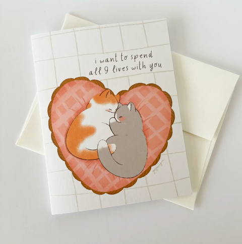 9 Lives with You A2 Greeting Card