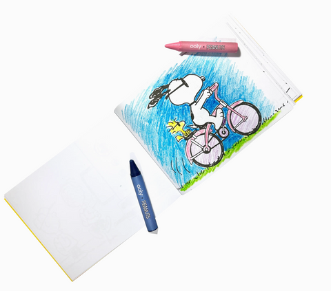 OOLY X Peanuts: Snoopy School Coloring Travel Kit - 9 Crayons