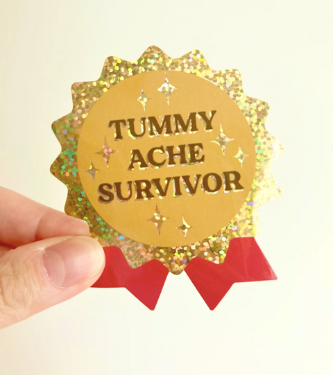 Vinyl Sticker - Tummy Ache Survivor Ribbon