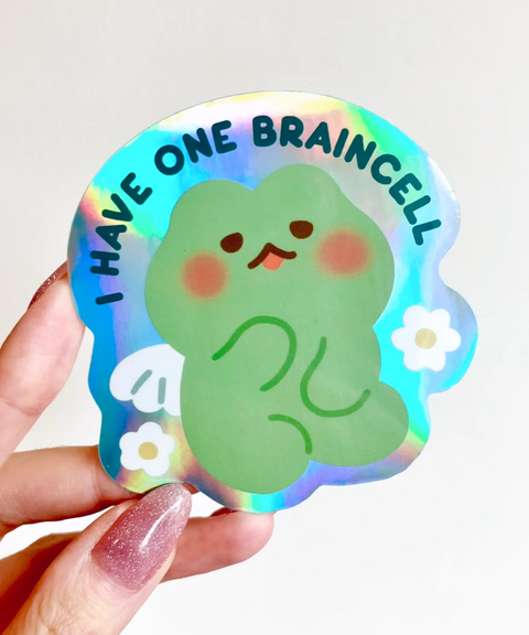 Vinyl Sticker - I Have One Braincell Frog