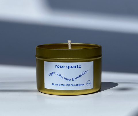 Rose Quartz 4oz Metal Tin