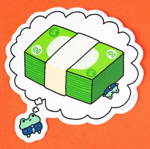 Bizness Frog Big Money Vinyl Sticker