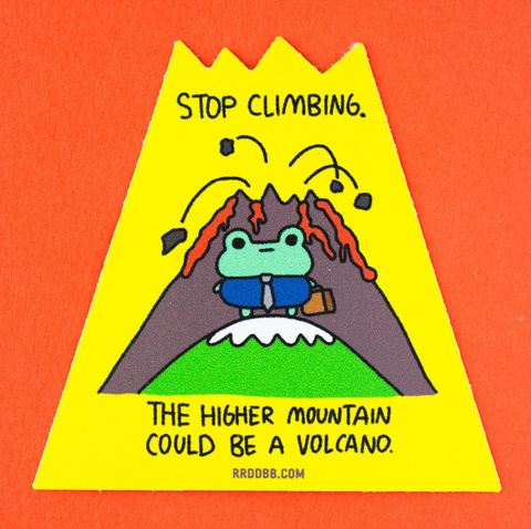 Bizness Frog Volcano Vinyl Sticker