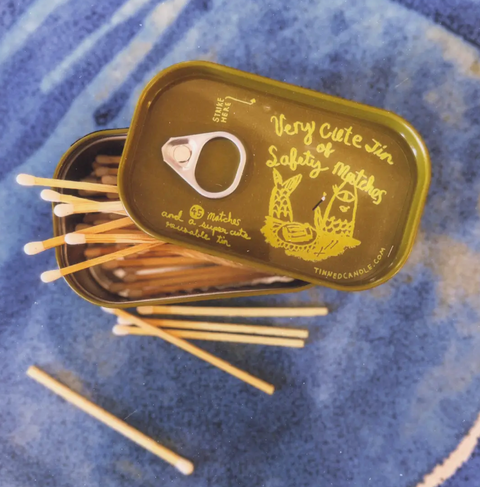Very Cute Tin of Safety Matches (Green)