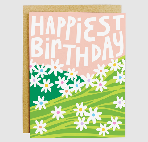 Happiest Birthday Daisies Greeting Card