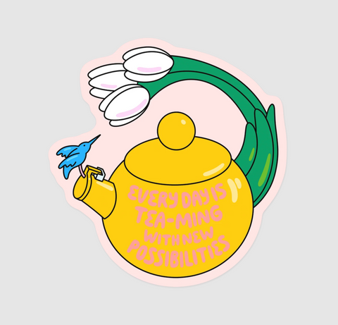 Vintage Teapot Sticker