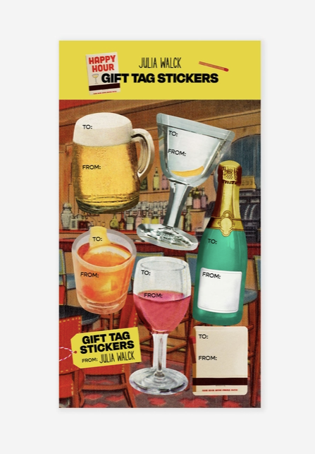Happy Hour Gift Tag Stickers