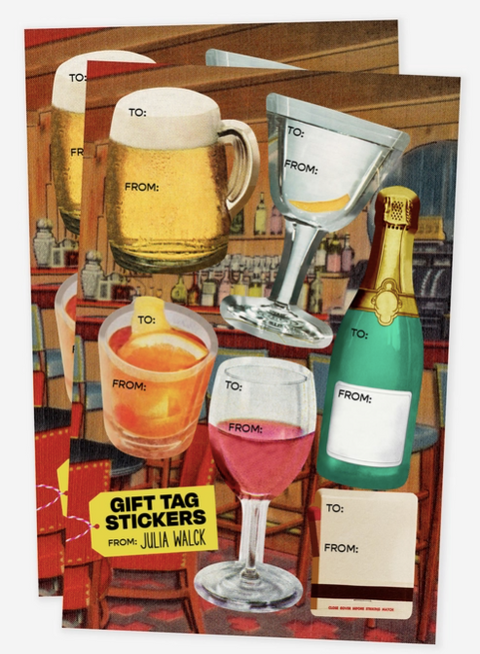 Happy Hour Gift Tag Stickers