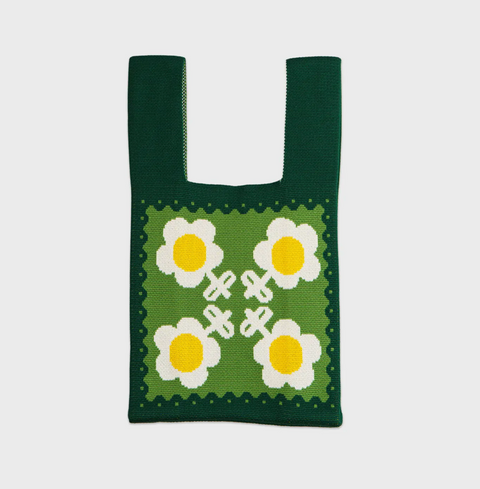 Fresh Air: Floral Bloom Knit Bag