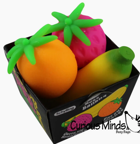 Box Nee Doh Fruit Basket Soft Fluff- Filled Squeeze Stress