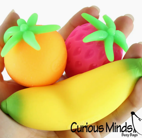 Box Nee Doh Fruit Basket Soft Fluff- Filled Squeeze Stress