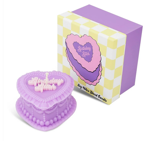 Birthday Bitch Heart Candle