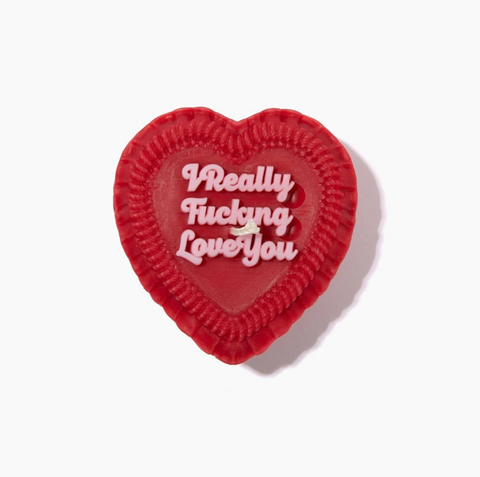 I Really Fucking Love You Heart Candle