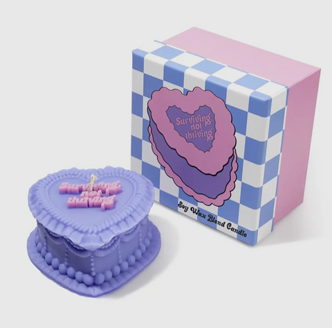 Surviving not thriving Heart Candle