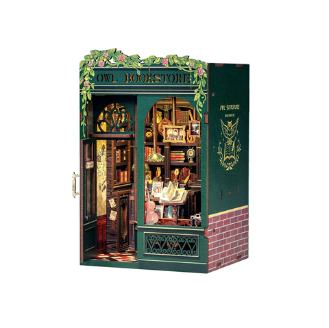 Diy Miniature House Kit: Owl Bookstore