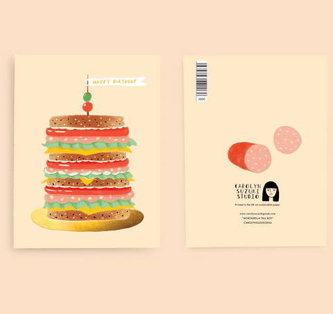 Mortadella Tall Boy - Birthday Card
