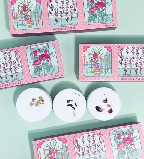 Floral Tarot Shower Steamer Trio With Botanicals