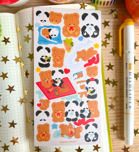 Bamboo & Teddy Sticker Sheet