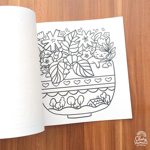 Cozy Animals & Plants Coloring Book