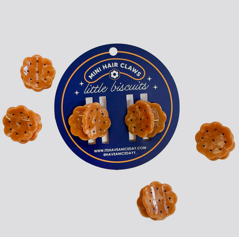 Little Biscuits Mini Hair Claws- Set of 2