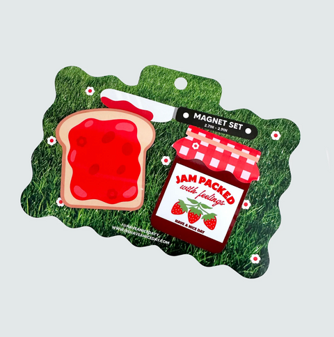 Toast and Jam Magnets- Set of 2