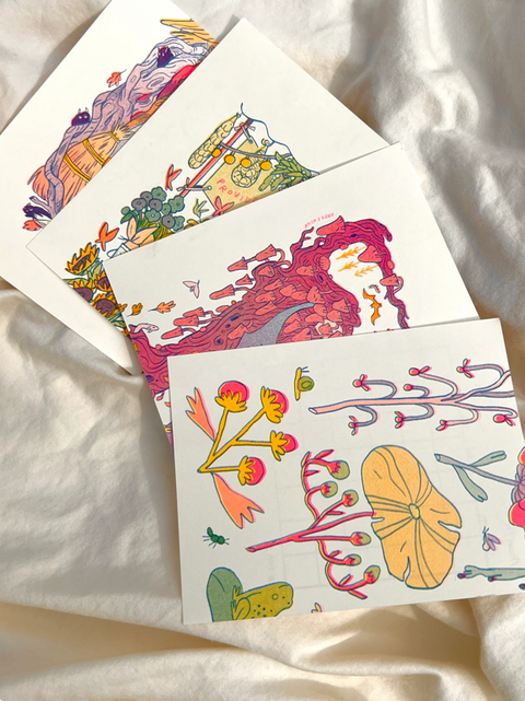 Bad Riso Print Blank Calendar Sheets