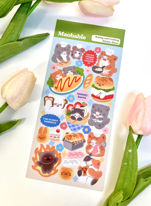 Sticker Sheet - Cooking and Baking Kitties