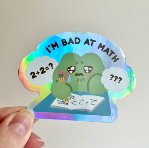 Vinyl Sticker - I'm Bad at Math Froggy