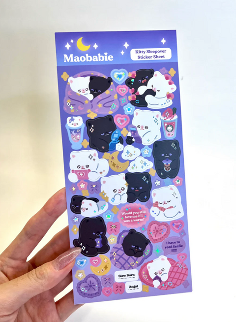 Sticker Sheet - Kitty Sleepover