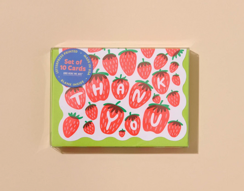 Strawberry Thank You Card Box Set