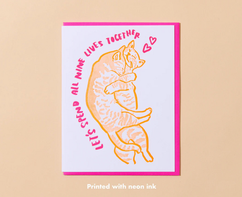Nine Lives Greeting Card