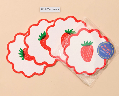 Vellum Coasters - Strawberry