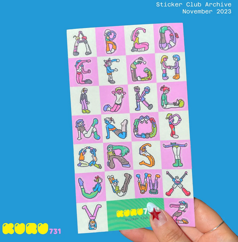 Alphabet Girl Sticker Sheet
