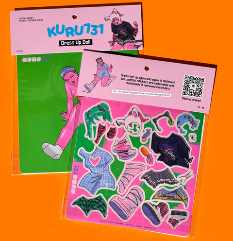 Dress Me Up Doll Sticker Sheet