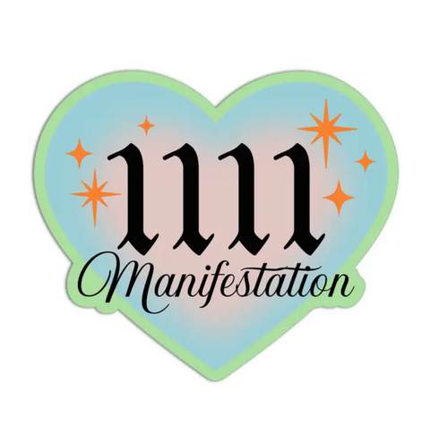 1111 Manifestation Angel Numbers Textured Sticker
