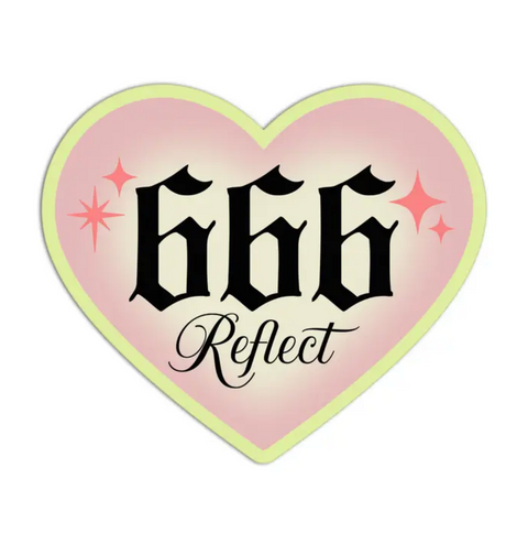 666 Reflect Angel Numbers Textured Sticker
