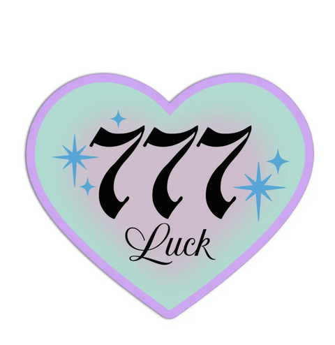 777 Luck Angel Numbers Textured Sticker