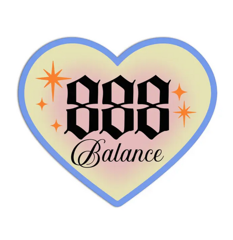 888 Balance Angel Numbers Textured Sticker