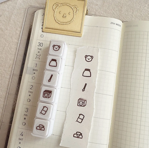 Bear's Happy Moments Button Stamp