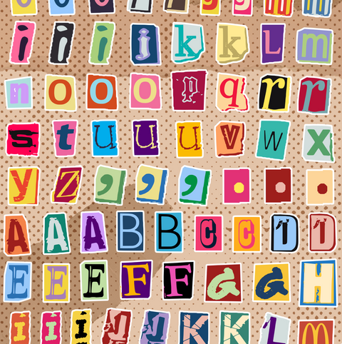 Magazine Letter Sticker Sheet