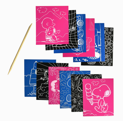 OOLY X Peanuts: Scratch Art Kit (13 Pc Set)